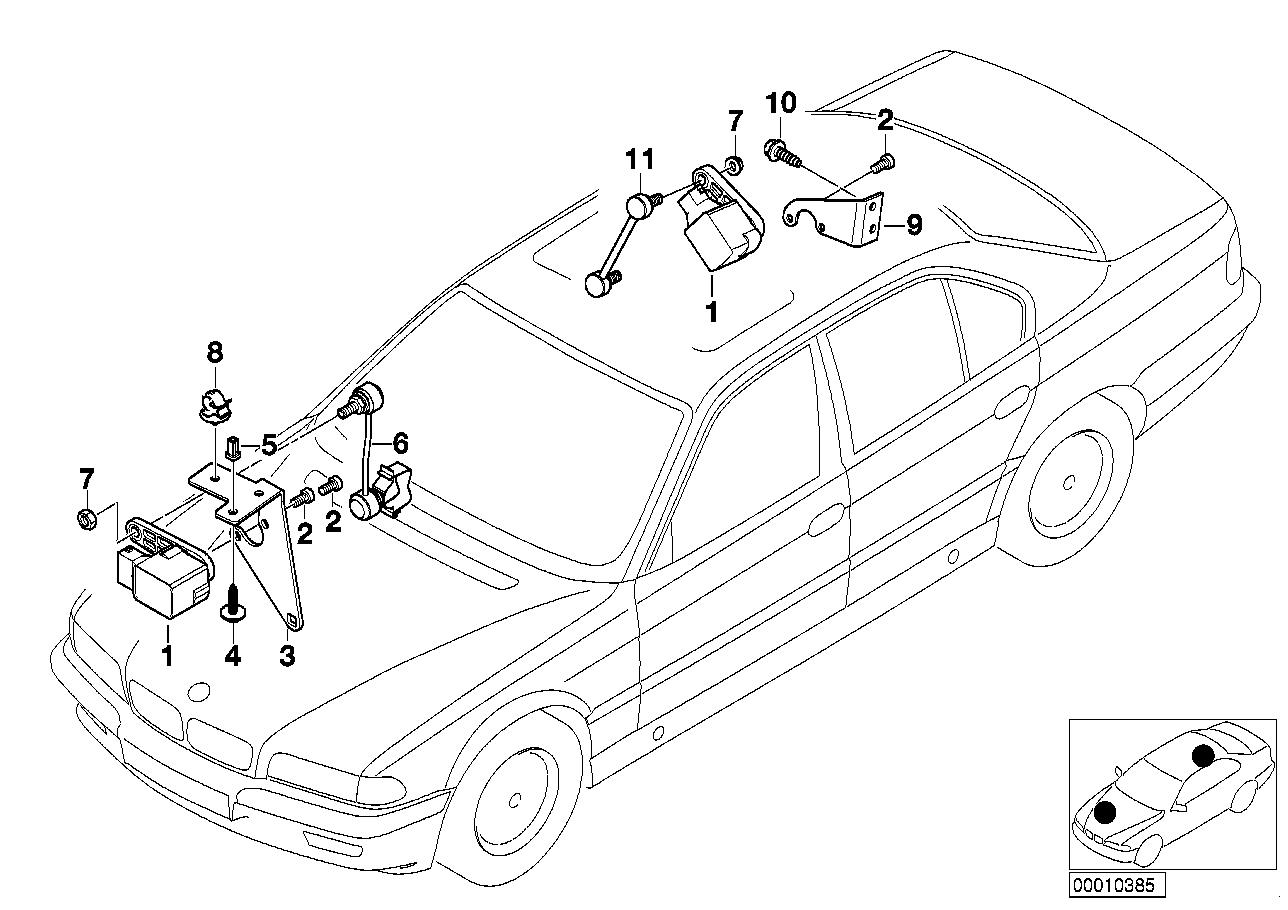 HEADLIGHT VERTICAL AIM CONTROL SENSOR