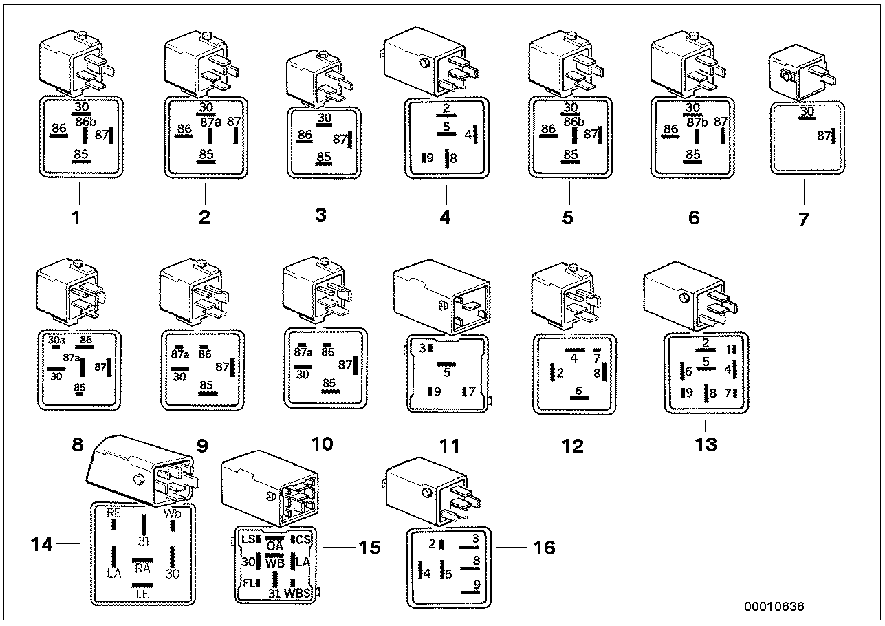 VARIOUS RELAYS