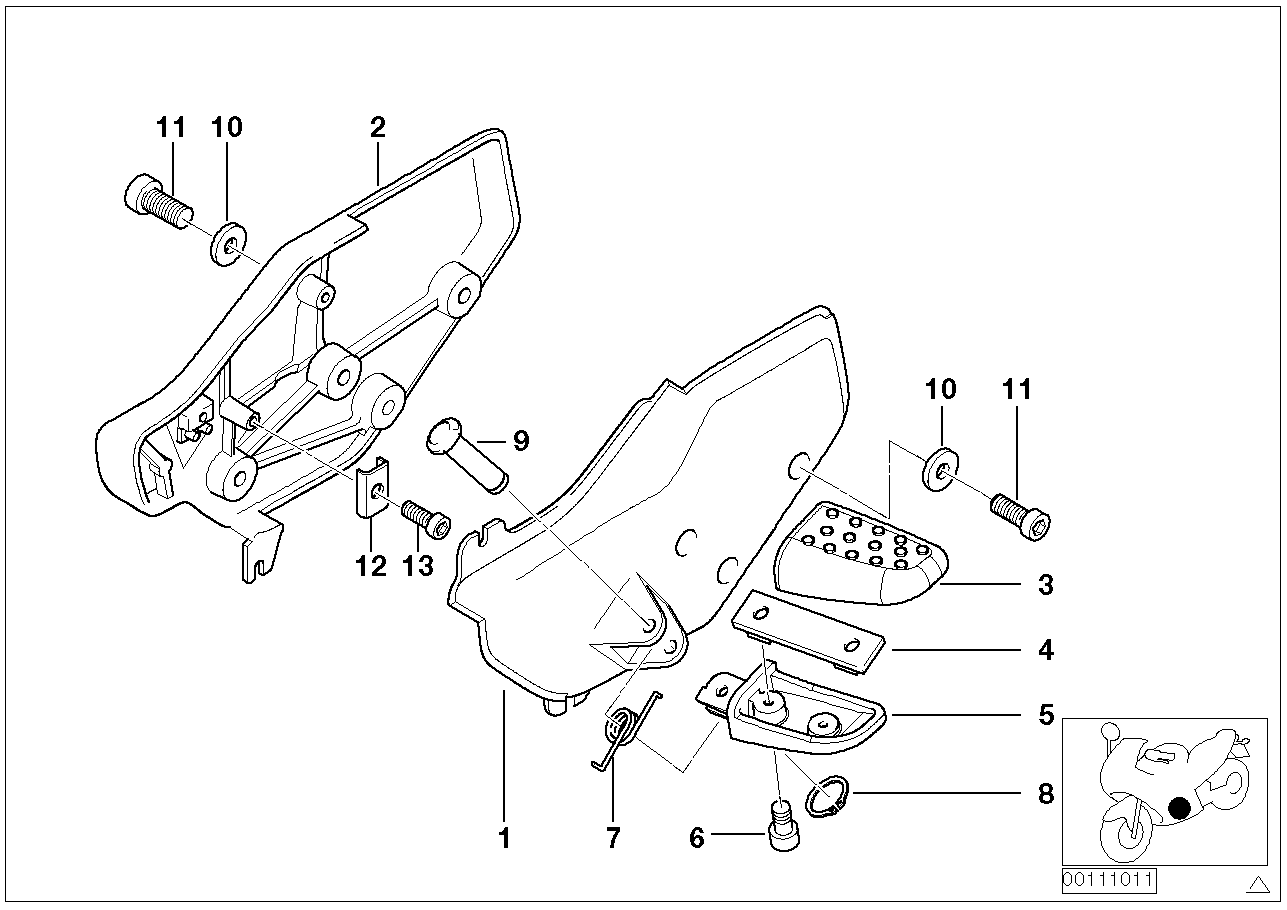 FOOTPEG PLATE/FRONT FOOTPEG