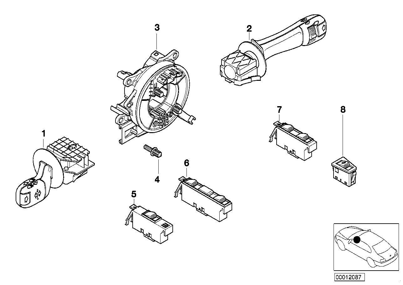 STEERING-COLUMN STALK/ WINDOW LIFTER