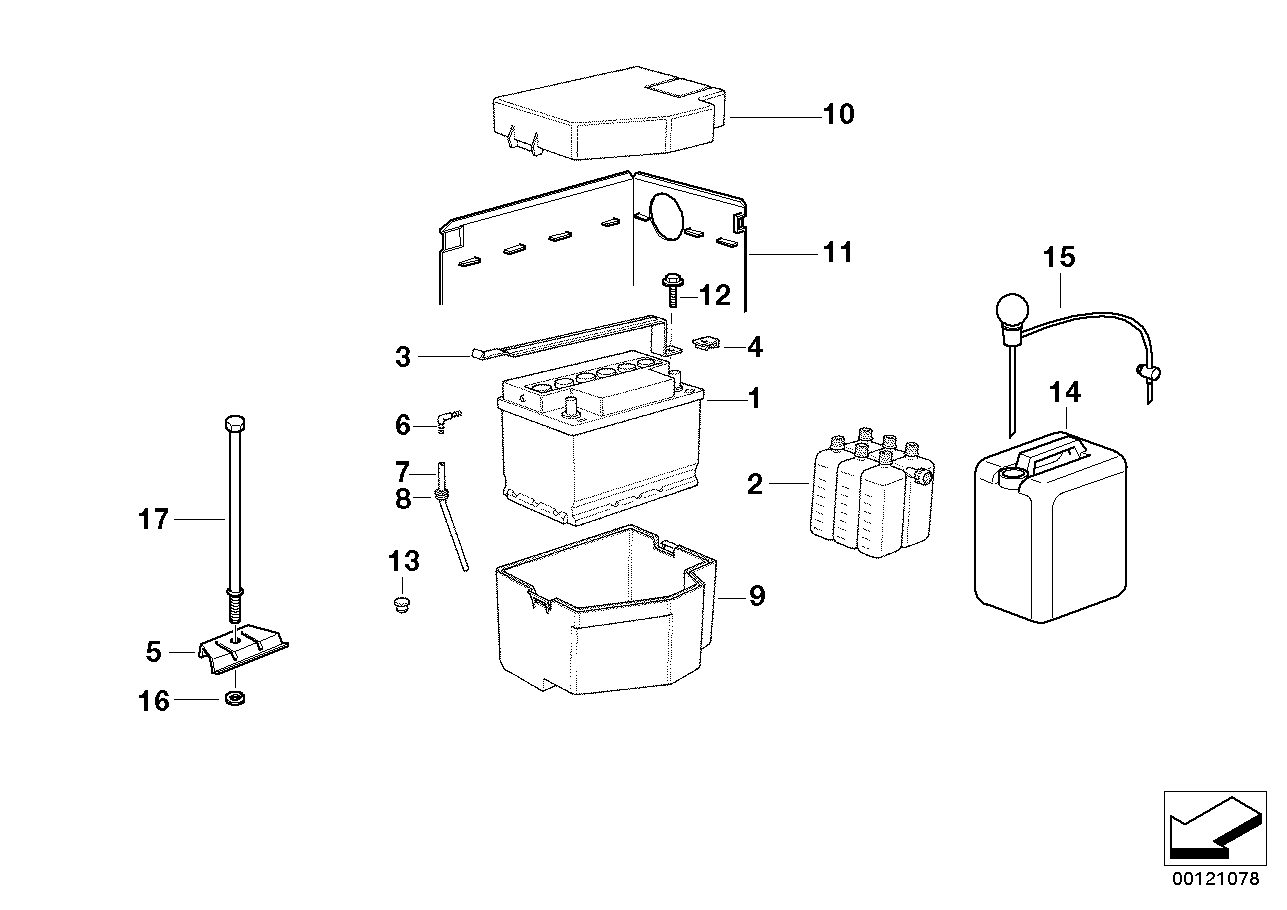 EMPTY BMW BATTERY