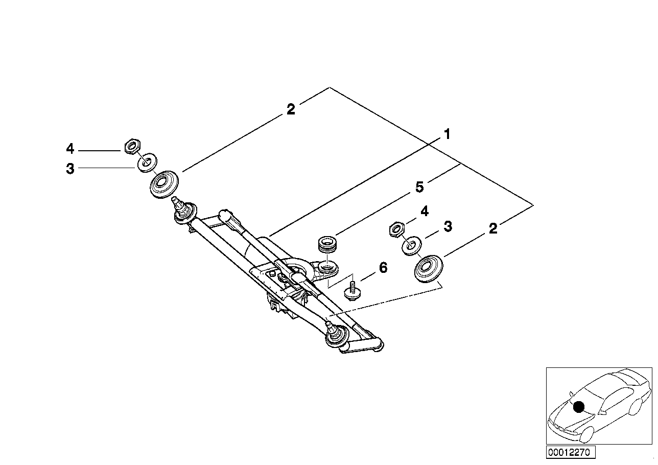 WINDSHIELD WIPER SYSTEM, RHD