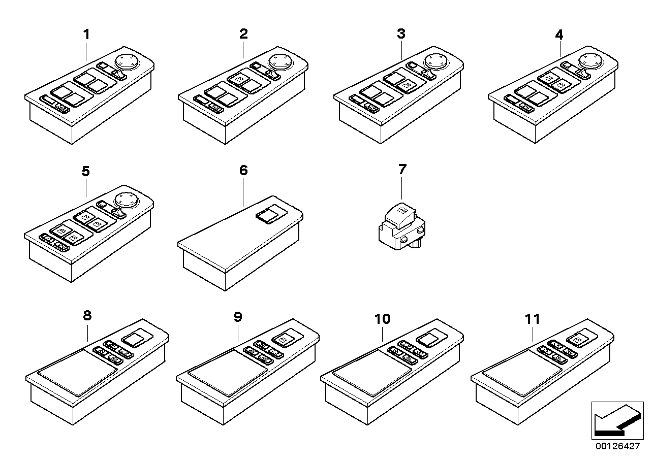 SWITCH F WINDOW LIFTER/MIRROR