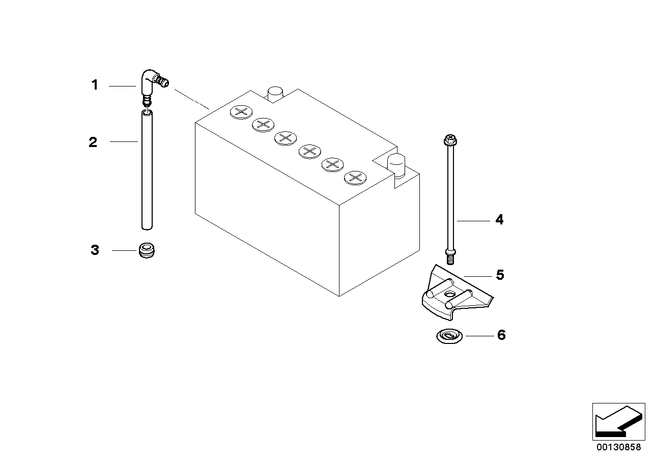 BATTERY HOLDER AND MOUNTING PARTS