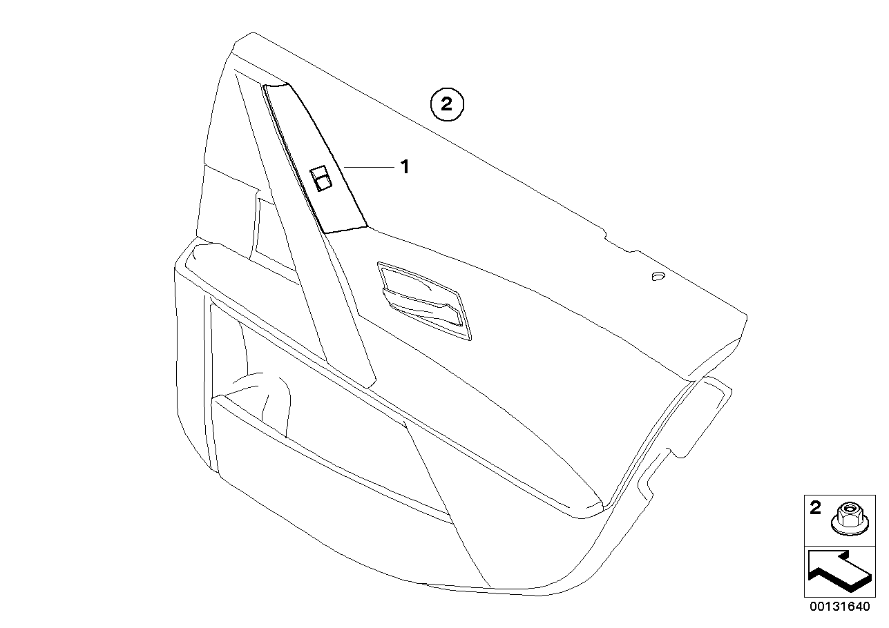 WINDOW LIFTER SWITCH, PASSENGER'S SIDE