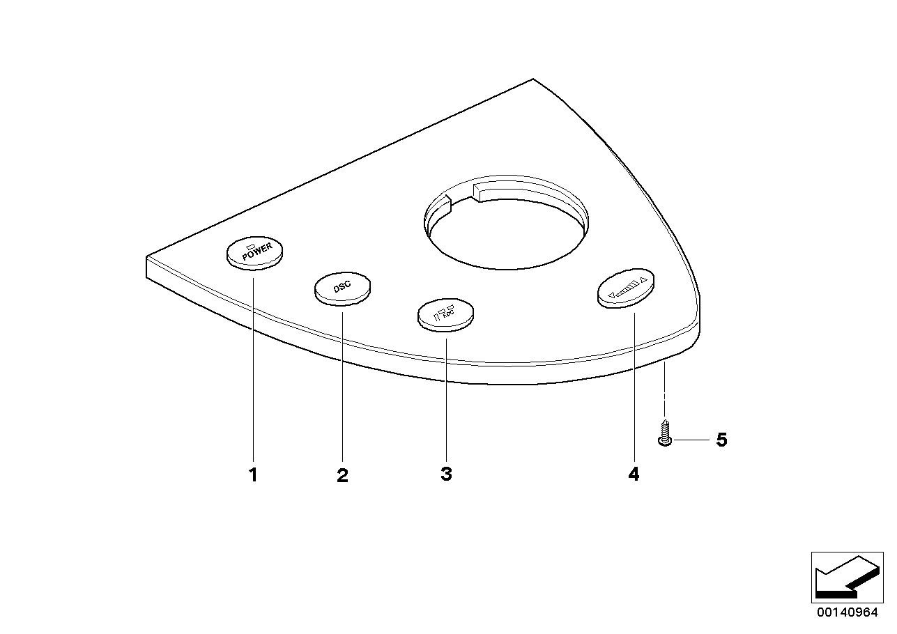 SMG PRESELECTION LEVER SWITCH, PANEL