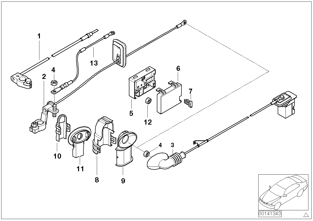 BATTERY CABLE(BATTERY REAR)