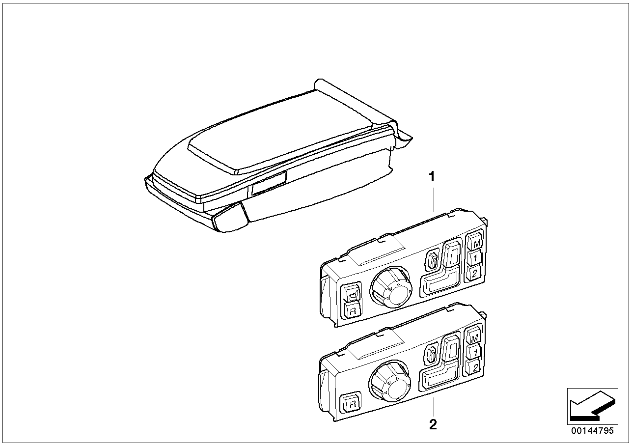 SEAT ADJUSTMENT SWITCH, REAR