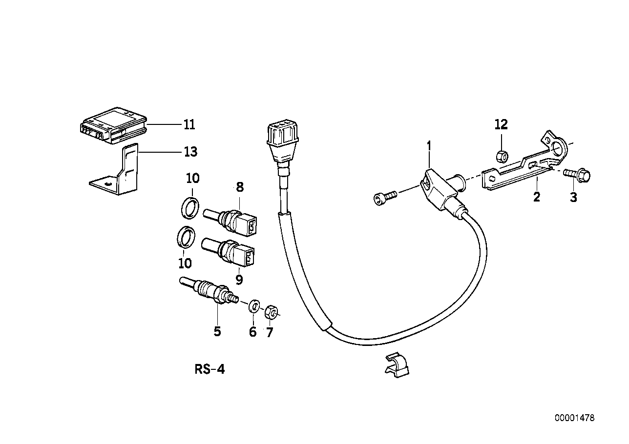 GLOW PLUG UNIT/TEMP.SENSOR/TRIGG.CONTACT