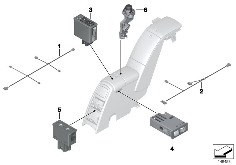 REFRIGERATOR, CENTER CONSOLE, REAR