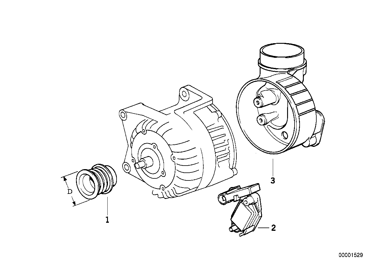 ALTERNATOR, INDIVIDUAL PARTS 80A