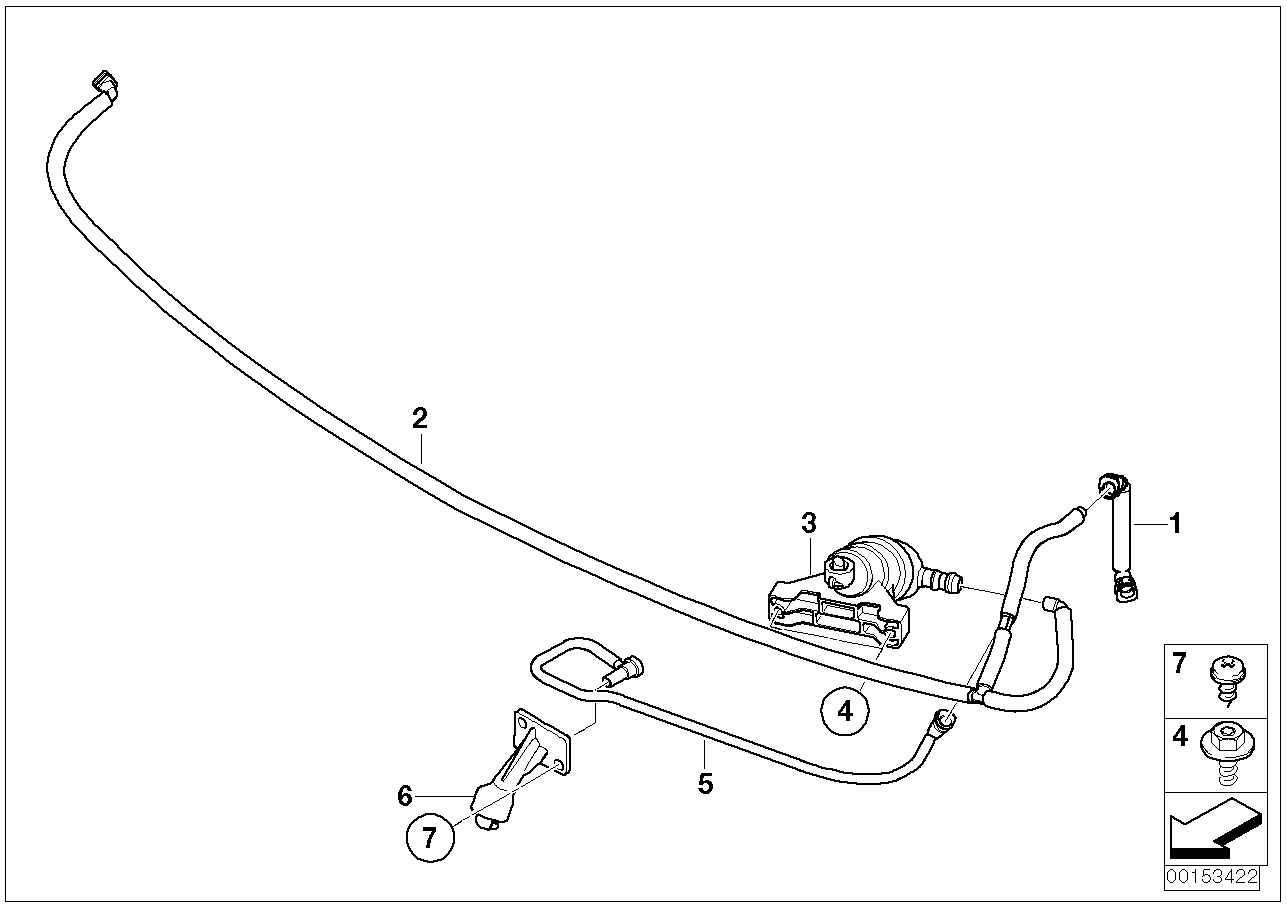 HOSE LINES, HEADLIGHT WASHER SYSTEM