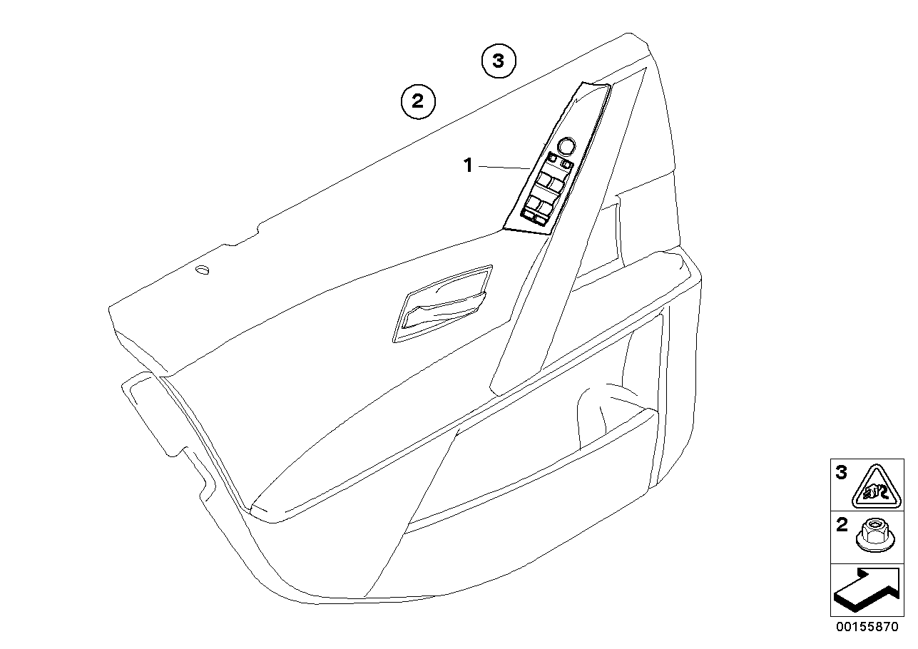 WINDOW LIFTER SWITCH, DRIVER'S SIDE