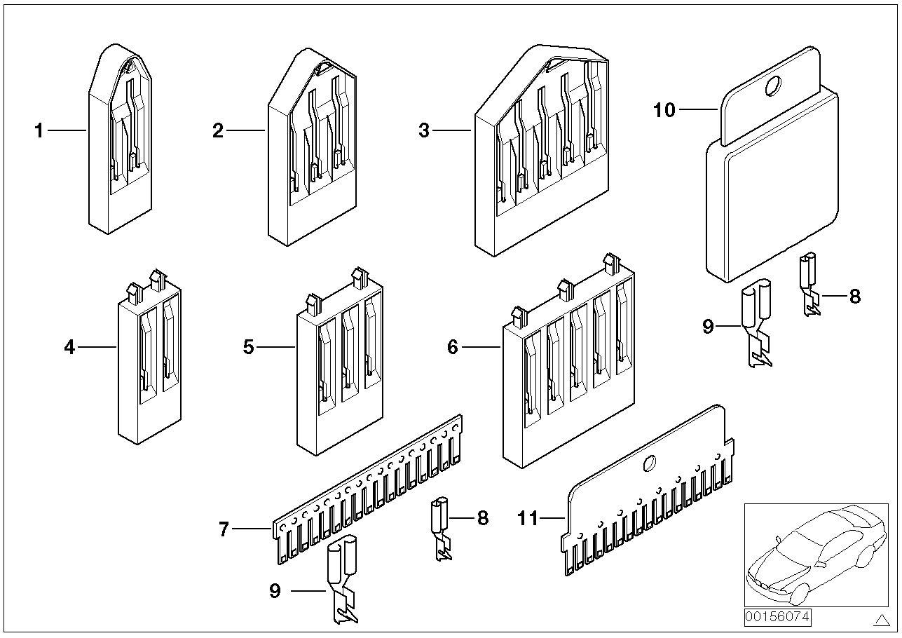 VARIOUS COMB-TYPE CONNECTORS