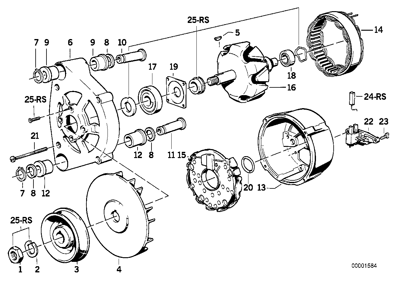 ALTERNATOR PARTS 65A