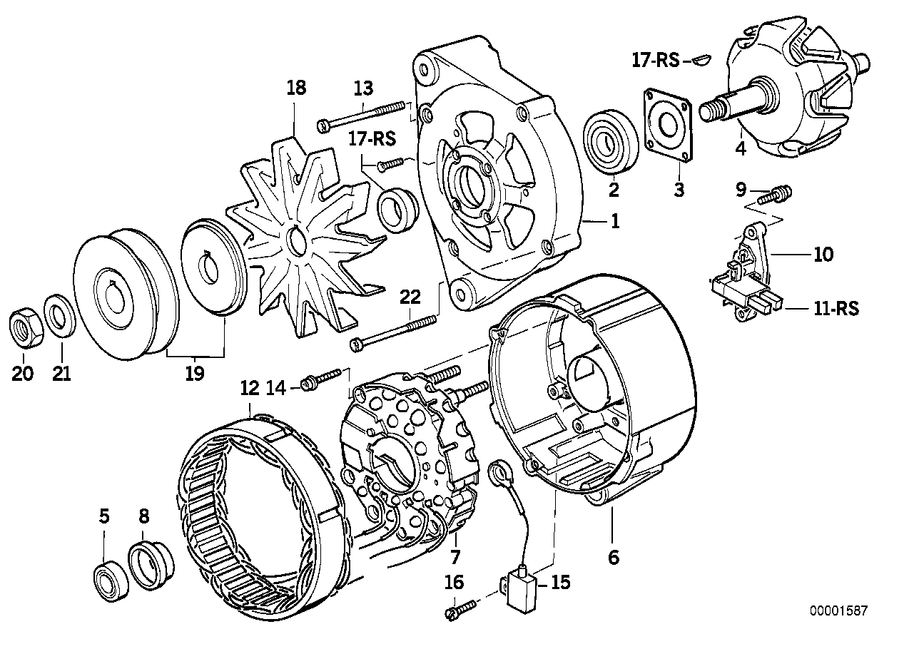 ALTERNATOR PARTS 90A