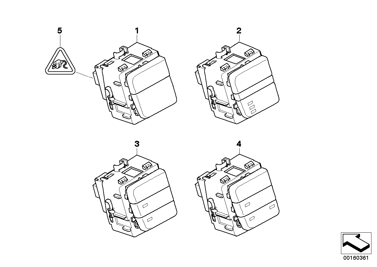 SWITCH CENTER, CENTER CONSOLE, LEFT