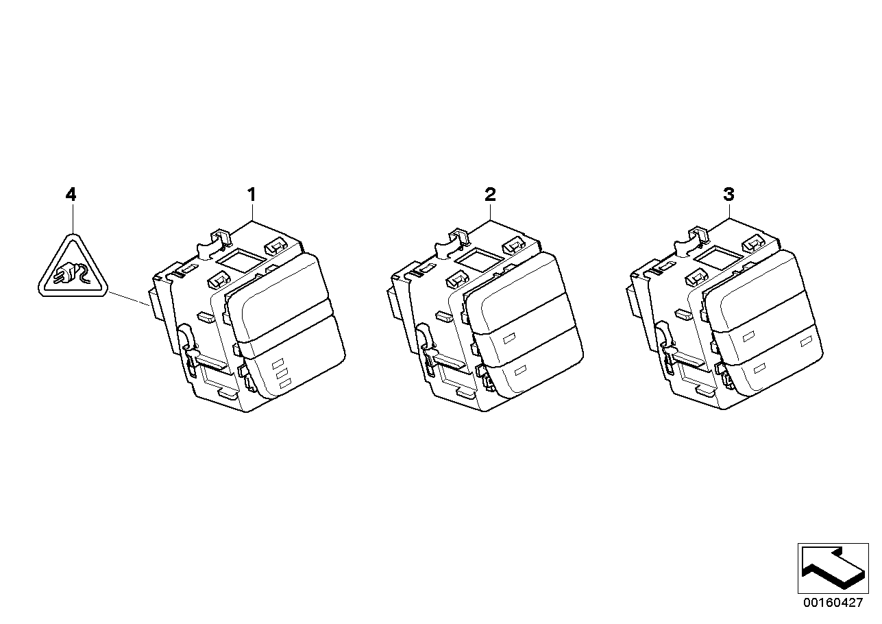 SWITCH CENTER, CENTER CONSOLE, LEFT