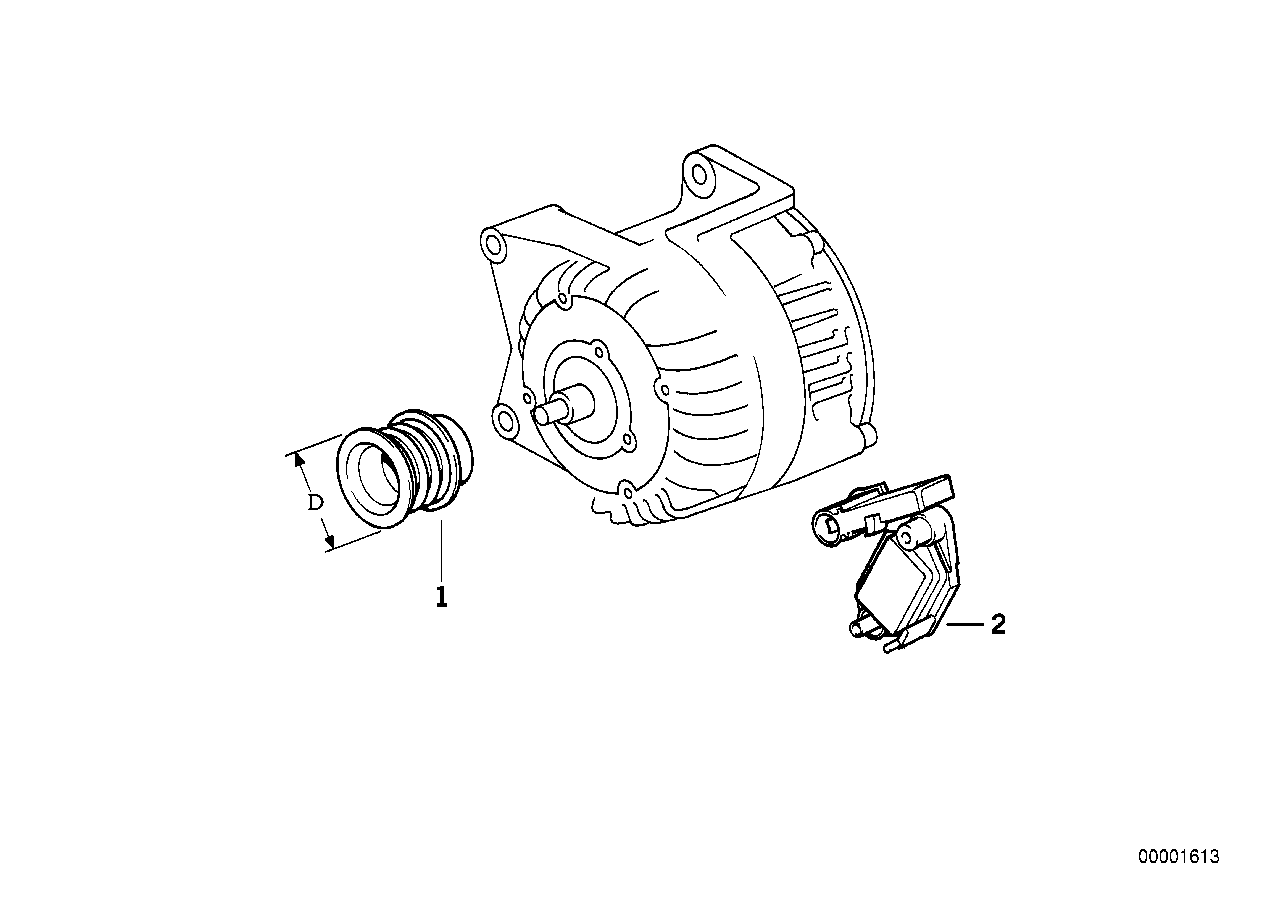 ALTERNATOR, INDIVIDUAL PARTS 80A