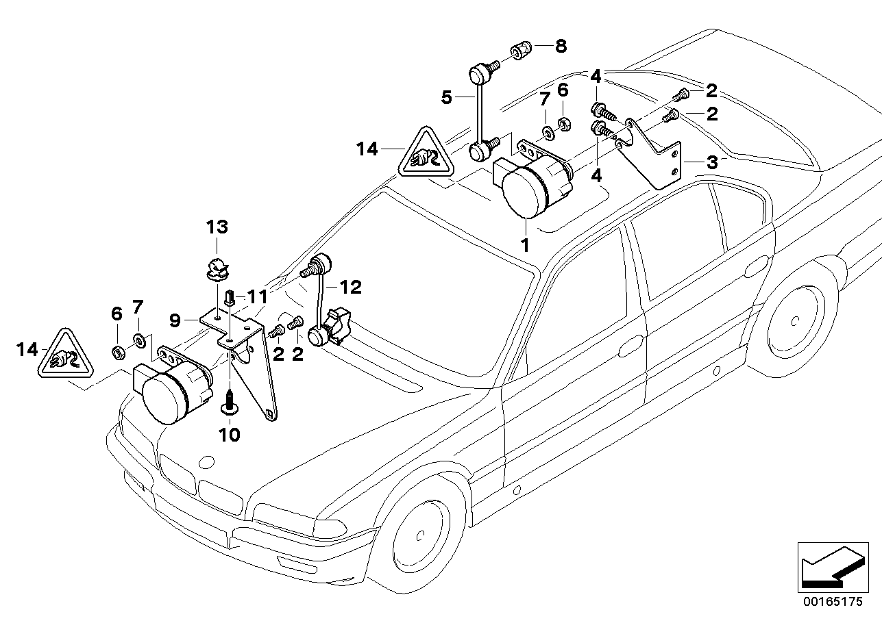 HEADLIGHT VERTICAL AIM CONTROL SENSOR