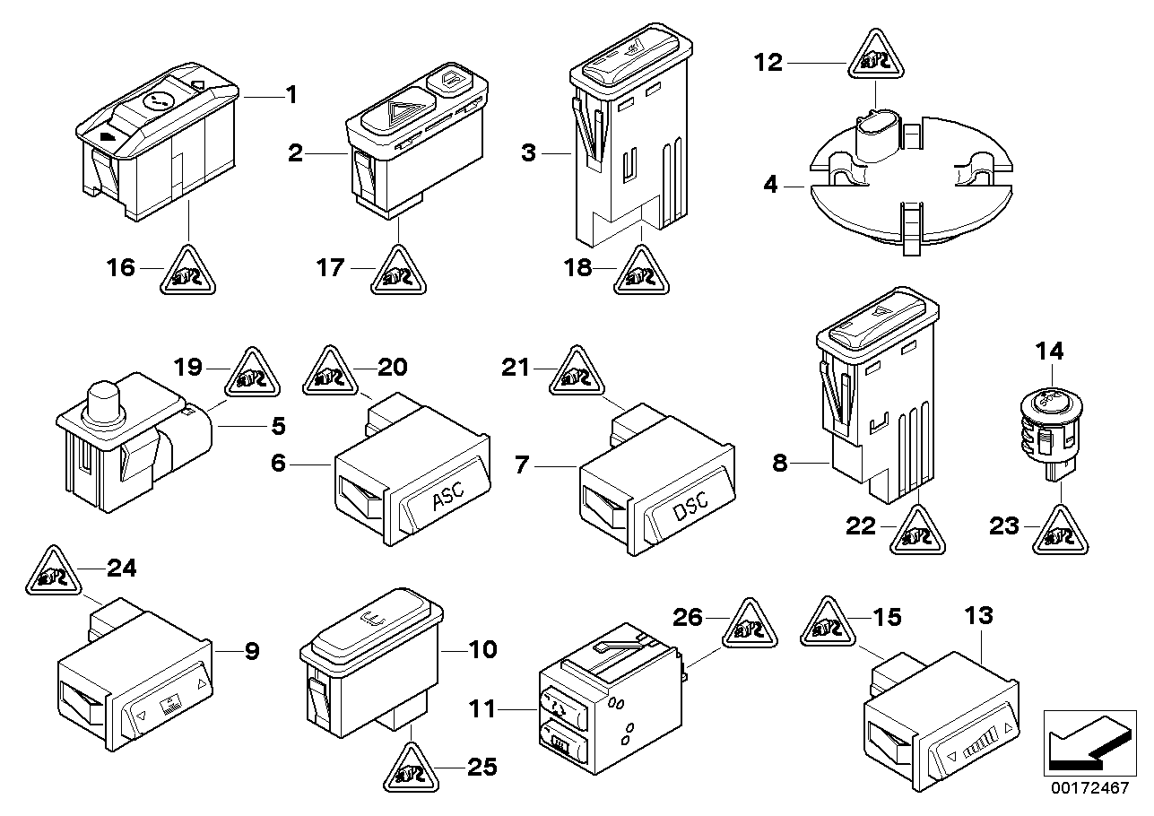 VARIOUS SWITCHES