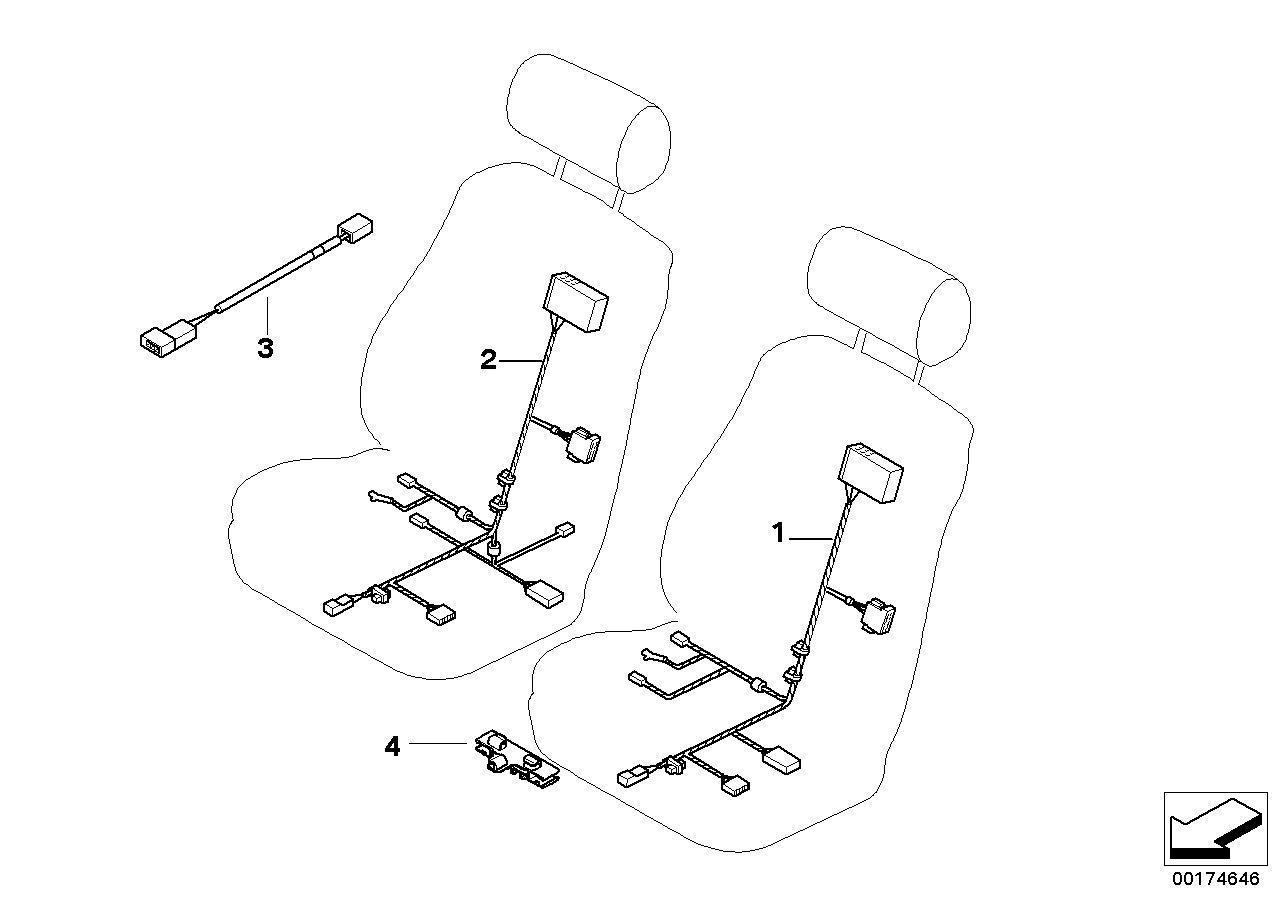 WIRING SET, BASIC/SPORTS SEAT, MANUAL