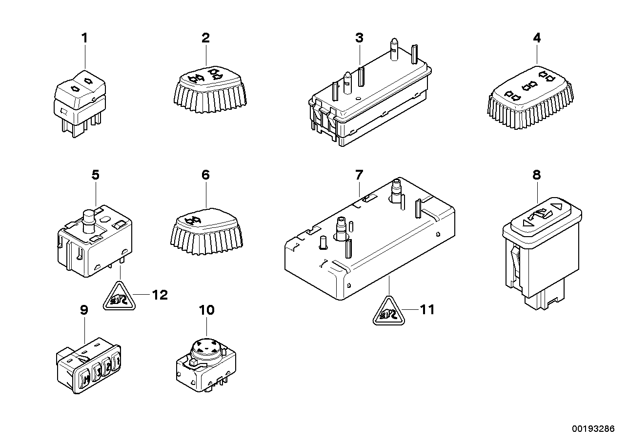 SWITCH, SEAT ADJUSTMENT