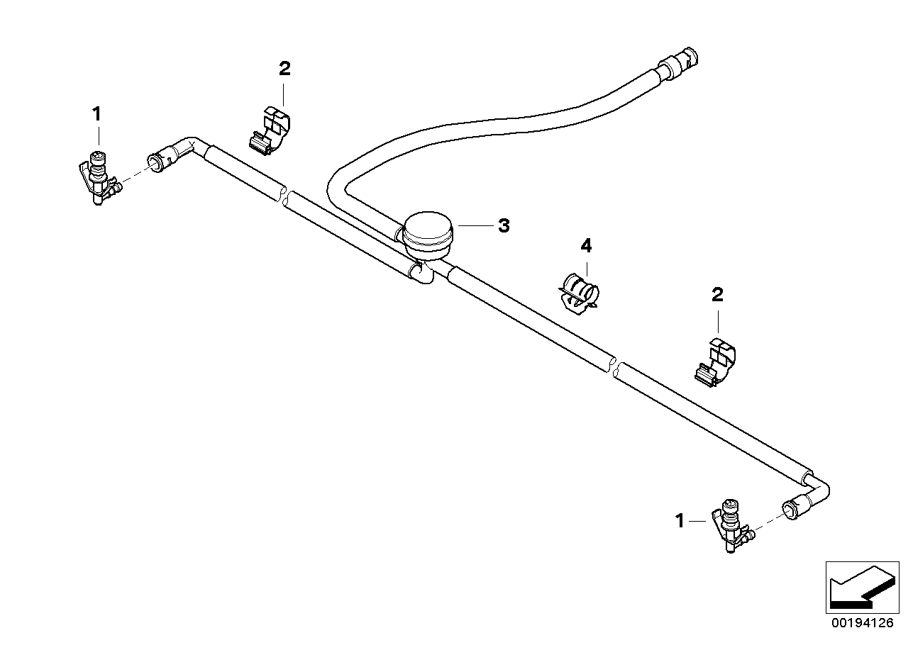 HOSE LINES, HEADLIGHT WASHER SYSTEM