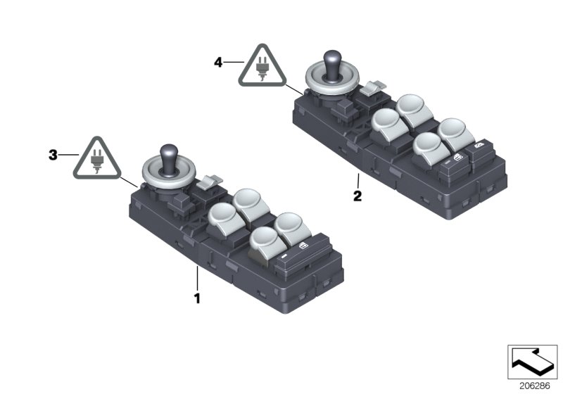 OPERATING UNIT, SWITCH MODULE, DOOR, FRT