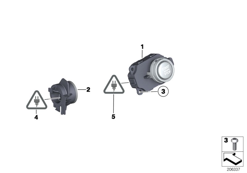 SWITCH, START/STOP, EMERGENCY START COIL