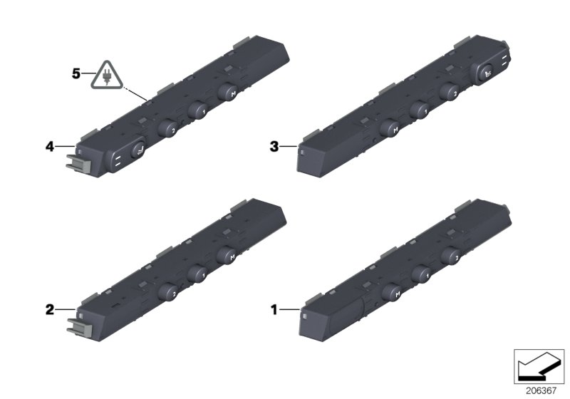 OPERATING UNIT,SEAT EXTRA FUNCTIONS REAR