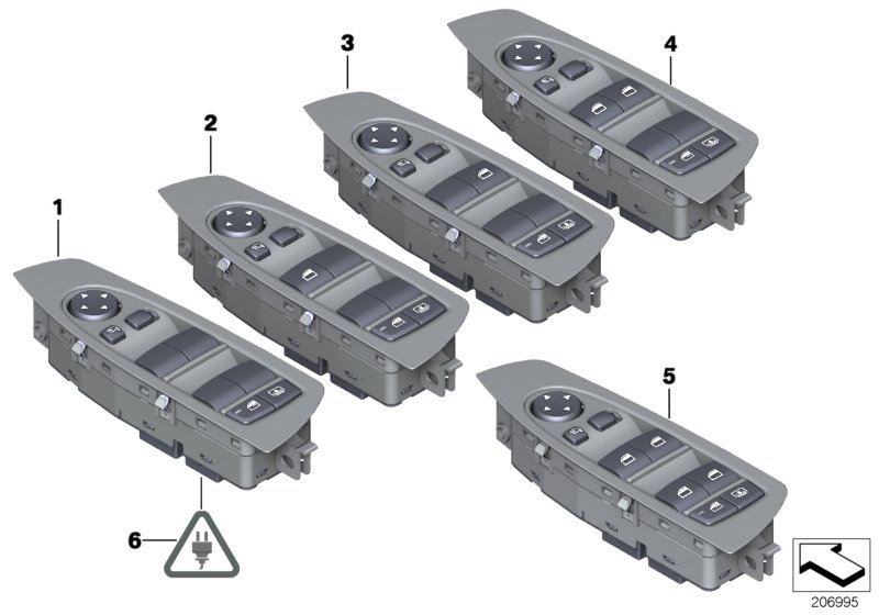 OPERATING UNIT, SWITCH MODULE, DOOR, FRT