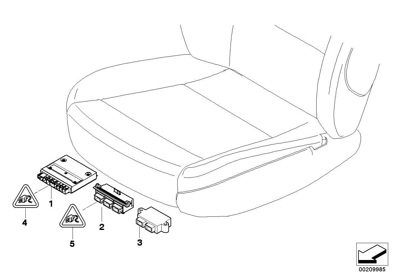 CONTROL UNIT FOR FRONT SEAT