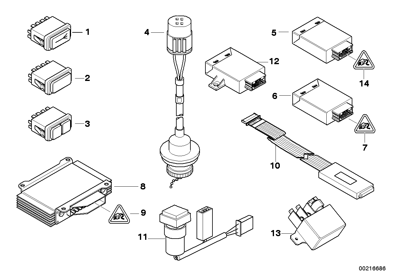 MODULES/SWITCH/CHARGE SOCKET,OFF. VEH.