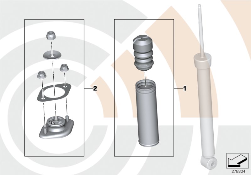 REPAIR KITS, SHOCK ABSORBER REAR