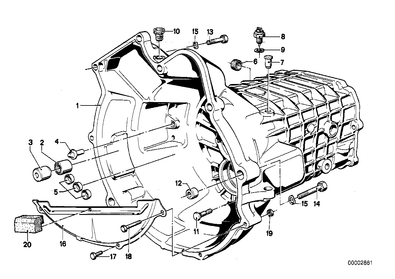 GETRAG 242 HOUSING+ATTACHING PARTS