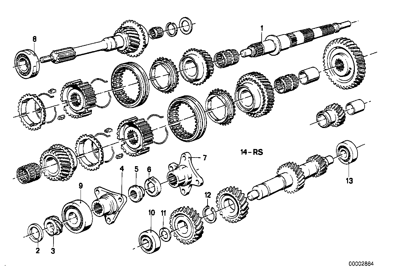 GETRAG 242 GEAR WHEEL SET PARTS/REP.KITS