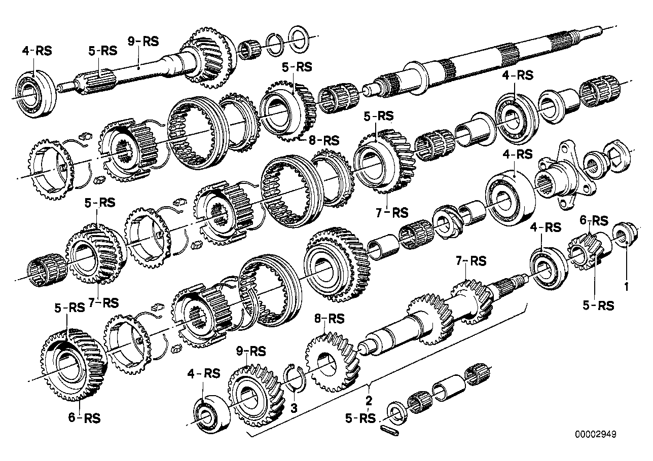 GETRAG 245/10/11GEAR WH.SET PARTS/R.KITS