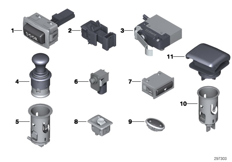 VARIOUS SWITCHES/CIGARETTE LIGHTER