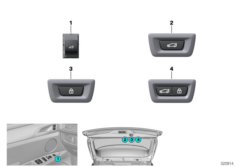 SWITCH FOR REAR LID ACTUATION