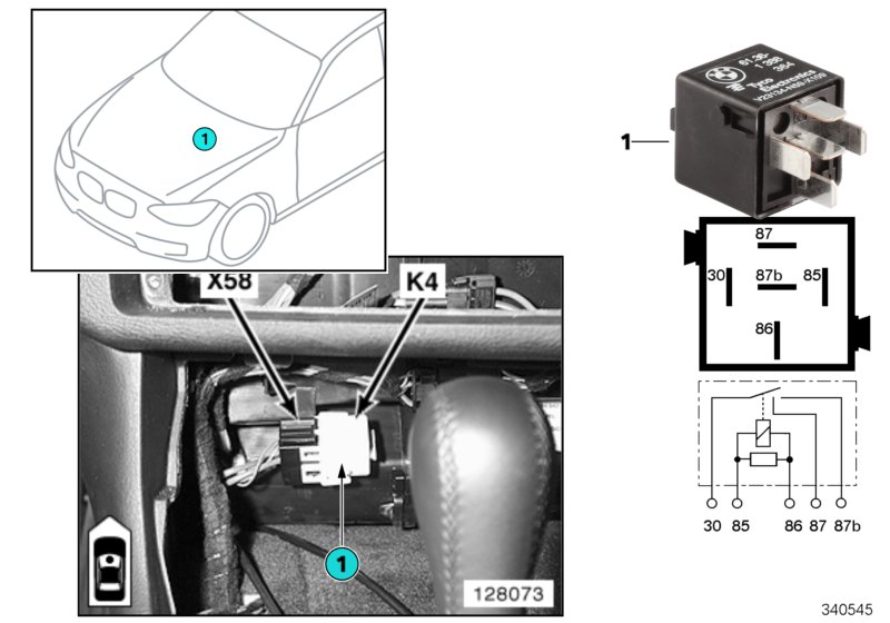 RELAY FOR HEATER BLOWER K4