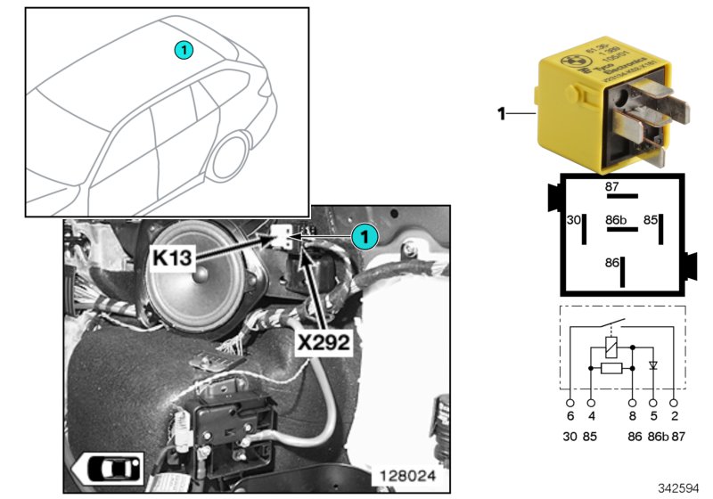 RELAY FOR HEATED REAR WINDOW K13