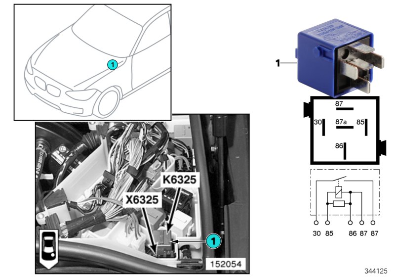 RELAY FOR BACKUP LIGHT K6325