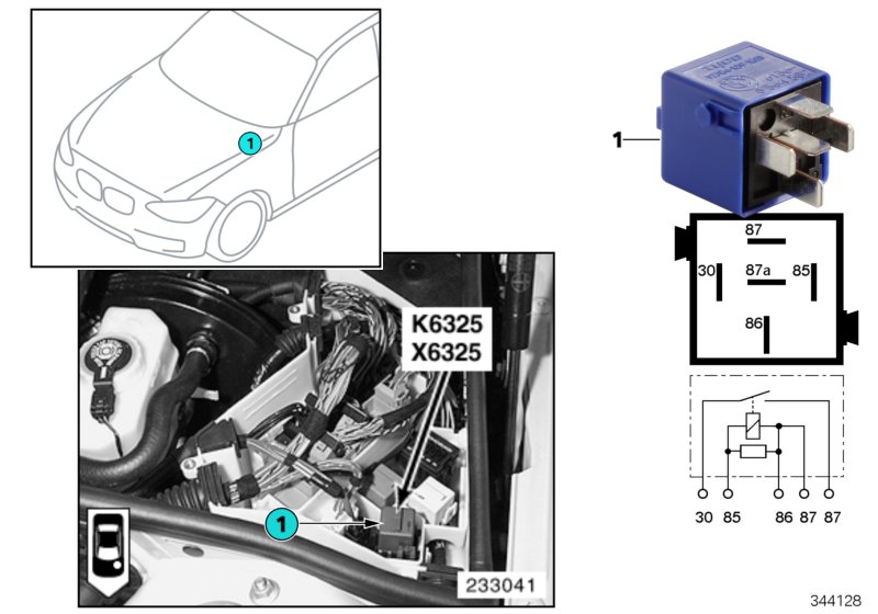 RELAY FOR BACKUP LIGHT K6325