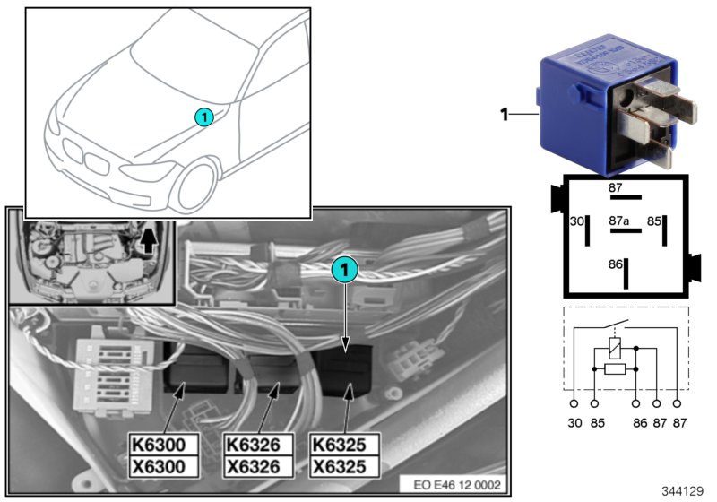 RELAY FOR BACKUP LIGHT K6325