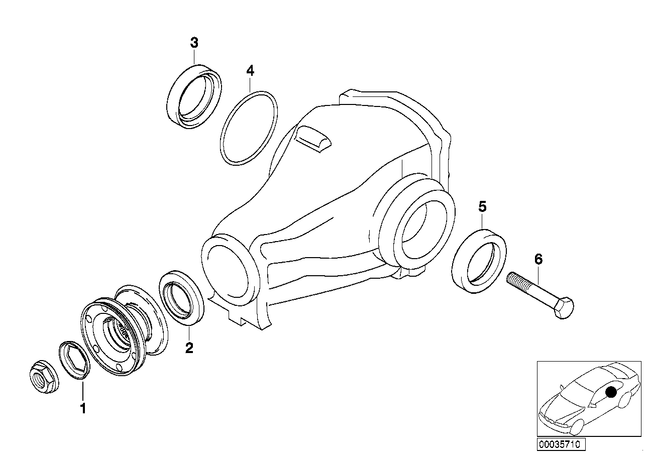 DRIVE FLANGE SUSPENSION/GASKET RING