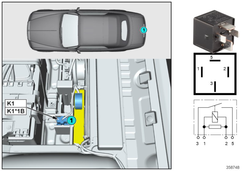 RELAY, COMPRESSOR FOR AIR SUSPENSION K1