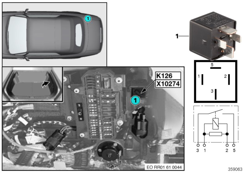 RELAY, COMPRESSOR, AIR SUSPENSION K126