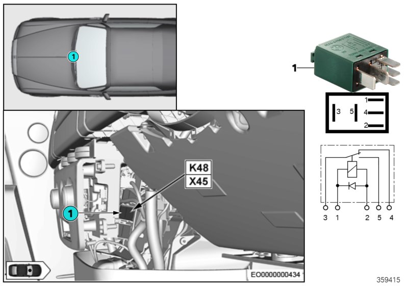 RELAY FOR HEADLIGHT FAN K48