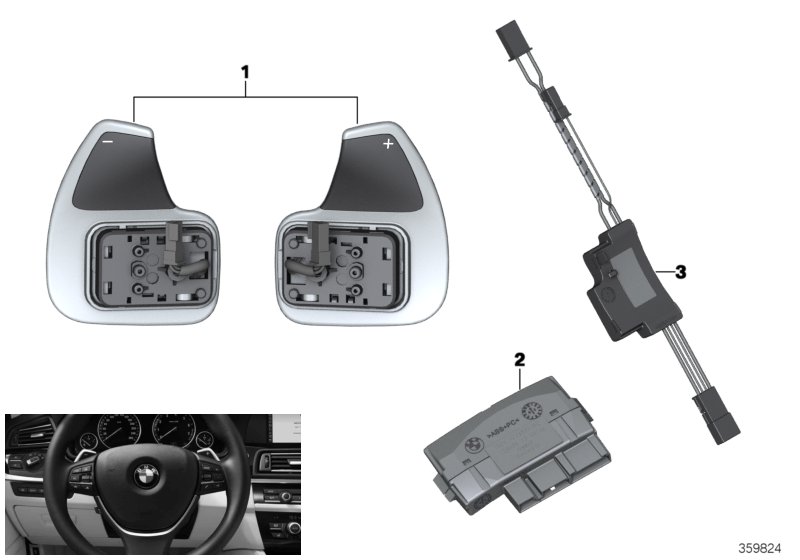 STEERING WHEEL MODULE AND SHIFT PADDLES